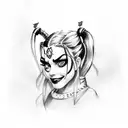 Harley Quinn tattoo design idea