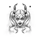 Harley Quinn tattoo design idea