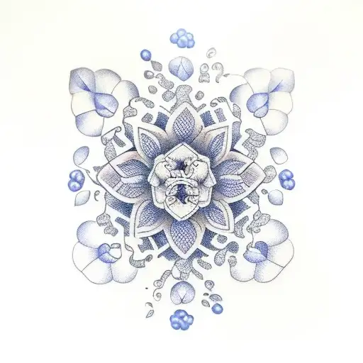 Blueberry tattoo design idea