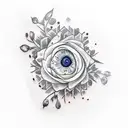 Blueberry tattoo design idea