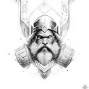 warrior dwarf tattoo design idea