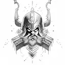 warrior dwarf tattoo design idea