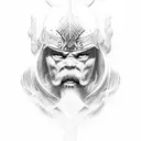 warrior dwarf tattoo design idea