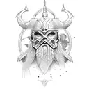 warrior dwarf tattoo design idea
