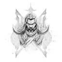 warrior dwarf tattoo design idea