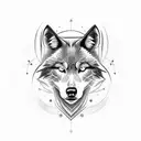 black wolf tattoo design idea
