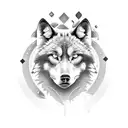 black wolf tattoo design idea