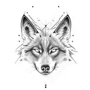 black wolf tattoo design idea