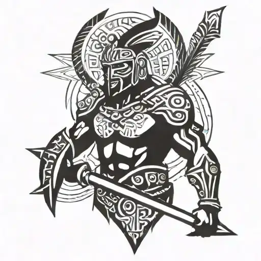 warrior of christ filipino tribal tatoo tattoo design idea