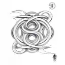 infinity symbol made with magic spell tattoo design idea