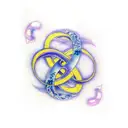 infinity symbol made with magic spell tattoo design idea