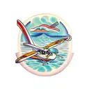 float plane fiji tattoo design idea