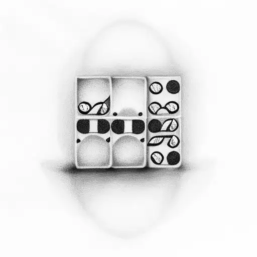 dominoes tattoo design idea