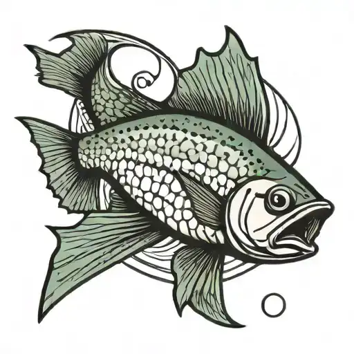 fly fishing tattoo design idea