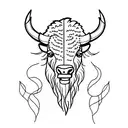 bison tattoo design idea