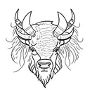 bison tattoo design idea