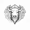 bison tattoo design idea