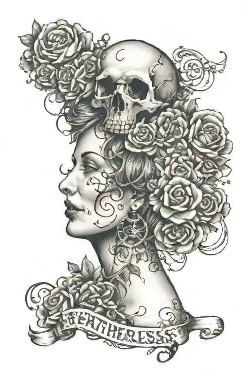 fatherless, loveless, takes care of everything on her own, loves her nuclear family very much tattoo design idea