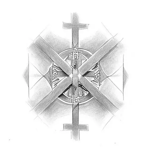 Christian Cross tattoo design idea