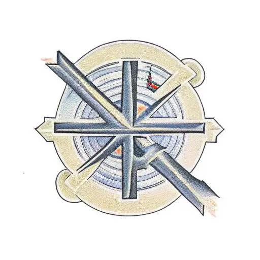 Christian Cross GW GV GD tattoo design idea