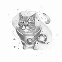 Coordinates with paw print tattoo design idea