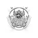 hogwarts night  tattoo design idea