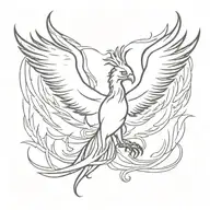 phoenix emerging tattoo design idea