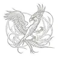 phoenix emerging tattoo design idea