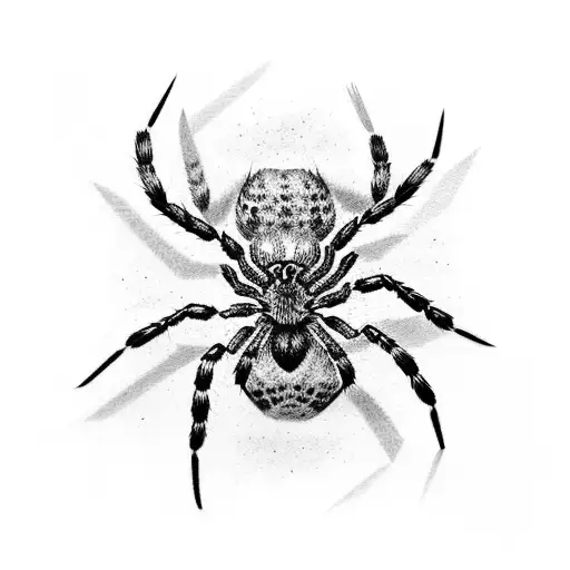 spider to 2000 rubles tattoo design idea