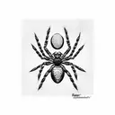 spider for 2000 rubles tattoo design idea