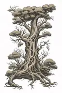lifeless tree depicting hard work and perseverance  tattoo design idea