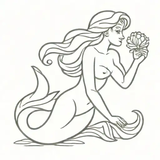 little mermaid statue Copenhagen tattoo idea for men tattoo design idea