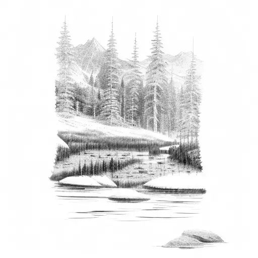 arrowhead lake tattoo design idea