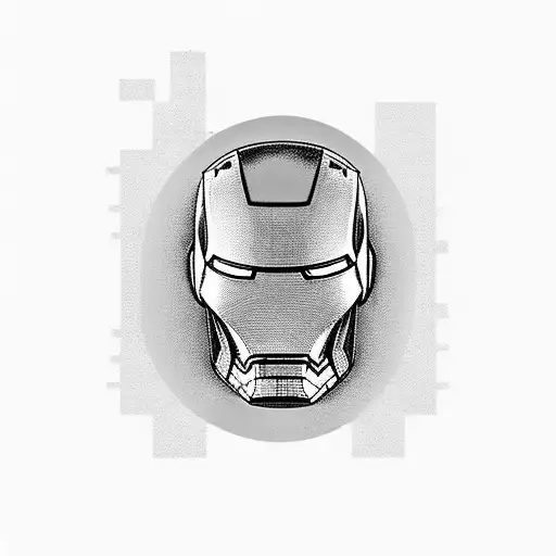 iron man action figure vaporwave  tattoo design idea