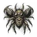 wolf spider babies tattoo design idea