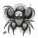 wolf spider babies tattoo design idea