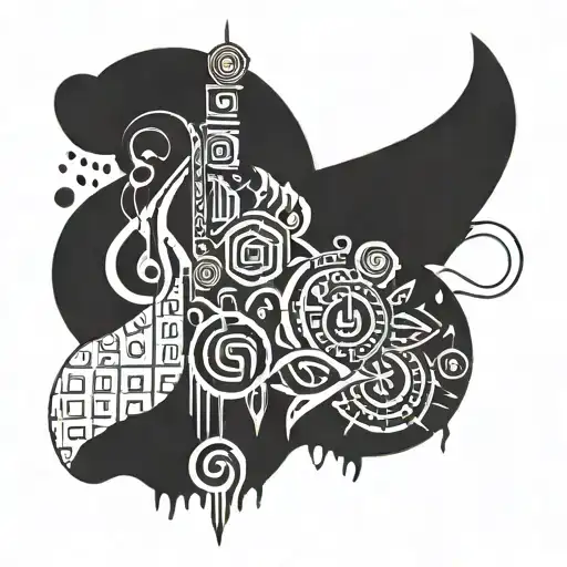 water and gold elements love each other tattoo design idea