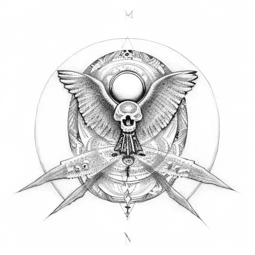 my last name Rivera with a rosary and a moon tattoo design idea