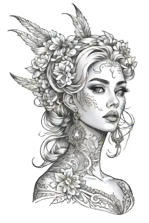 make goddes looks like who has short blond hair diomond shape face coloured eyes rinoplastic nose and have russian lips tattoo design idea