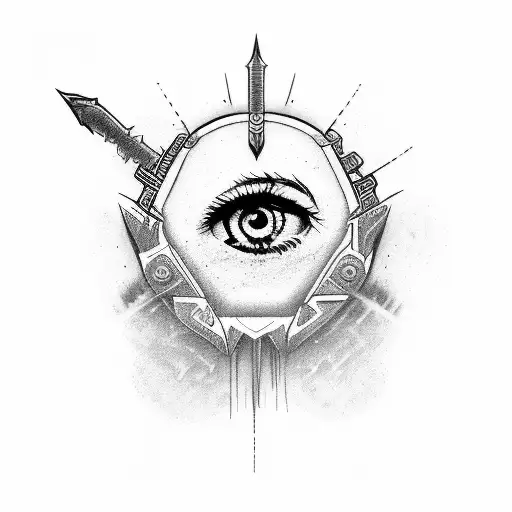 An obsessive warrior, he went through great difficulties but still managed to overcome them. His eyes are quite tired. H tattoo design idea