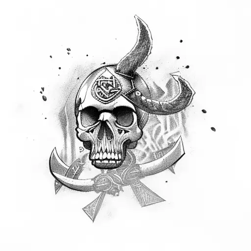 Vikinger, Obsessive, Skull, Bone, Blood, Axe tattoo design idea