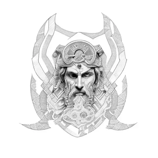 patchwork Ancient Greece  tattoo design idea