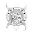 patchwork Ancient Greece simple  tattoo design idea