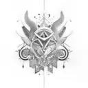 patchwork Ancient Greece simple  tattoo design idea