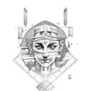 patchwork Ancient Greece simple  tattoo design idea