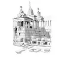 patchwork Ancient Greece simple  tattoo design idea