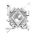 patchwork Ancient Greece simple  tattoo design idea