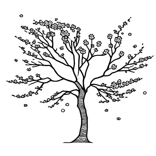 Cherry Blossom tree "There is no death only change of worlds" 4/21 tattoo design idea