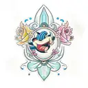 Disney Princess Inspired Patchwork tattoo design idea