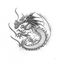 Dragon friendly small  tattoo design idea